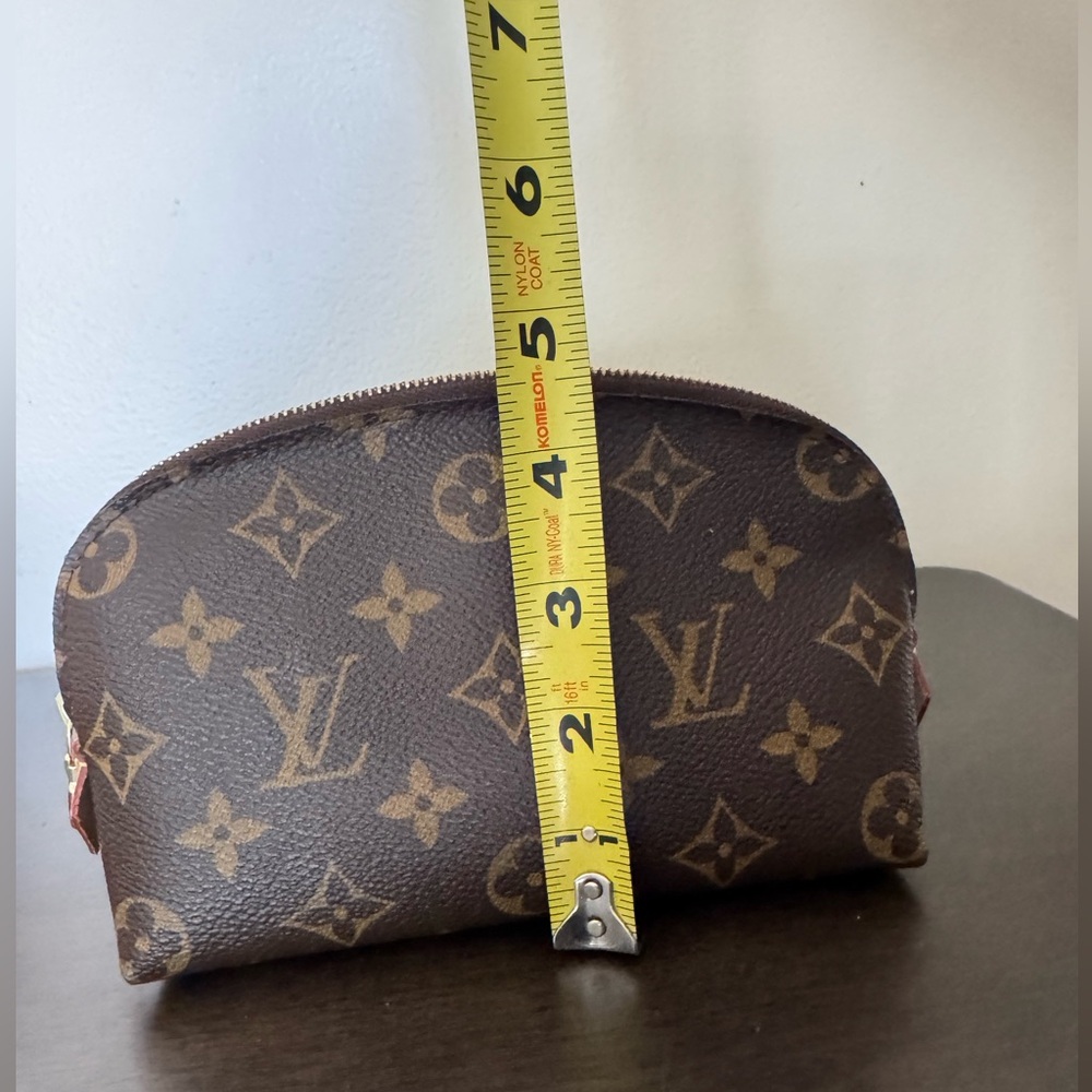 Authentic Louis Vuitton Monogram Dome Cosmetic Pouch - Brown with Gold Monogram - Picture 16 of 16